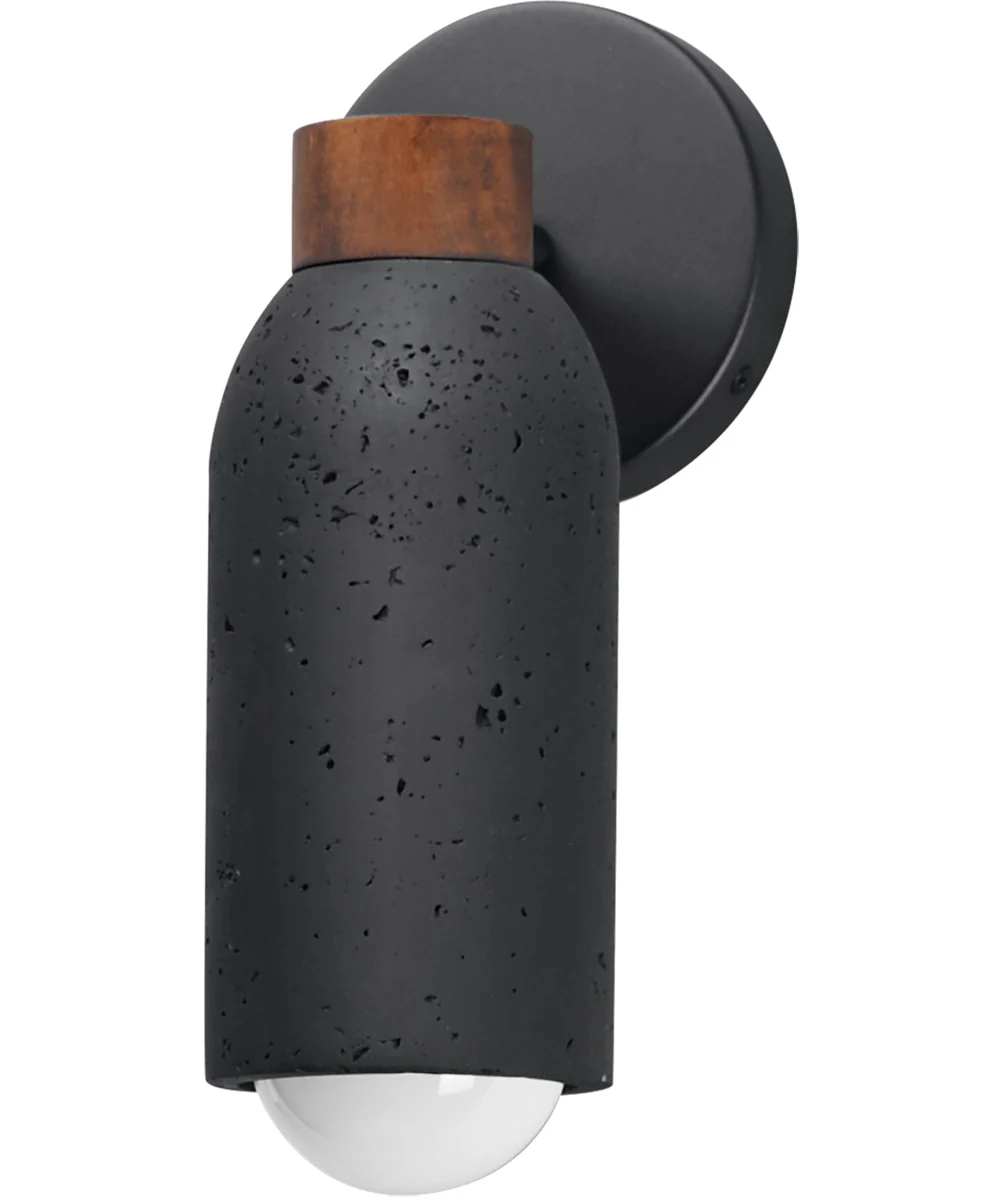 Pompeii 1-Light Wall Sconce Lava / Black