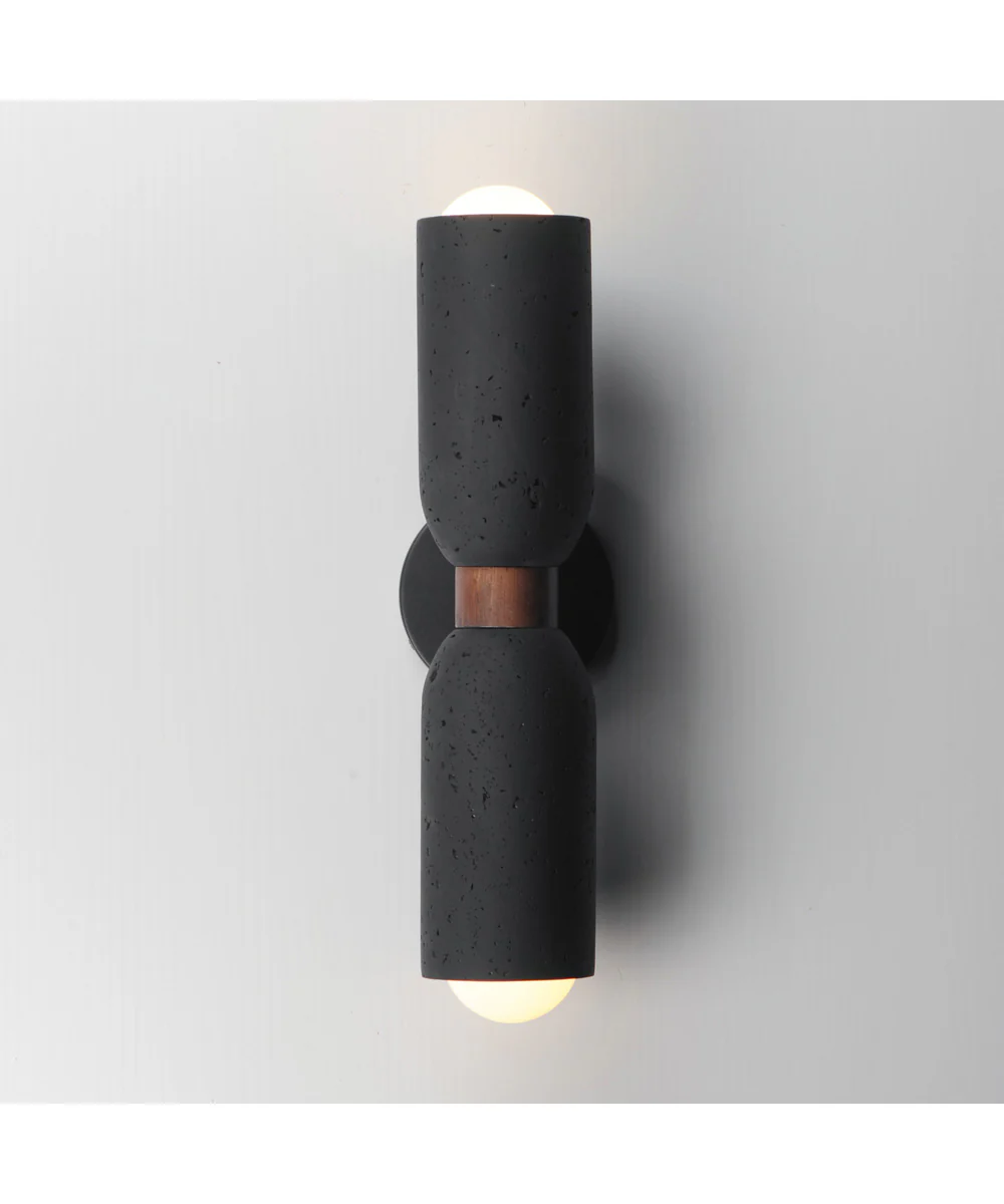 Pompeii 2-Light Wall Sconce Lava / Black - Image 3