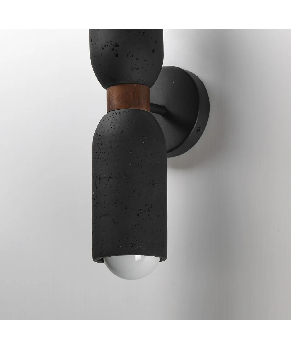 Pompeii 2-Light Wall Sconce Lava / Black - Image 6