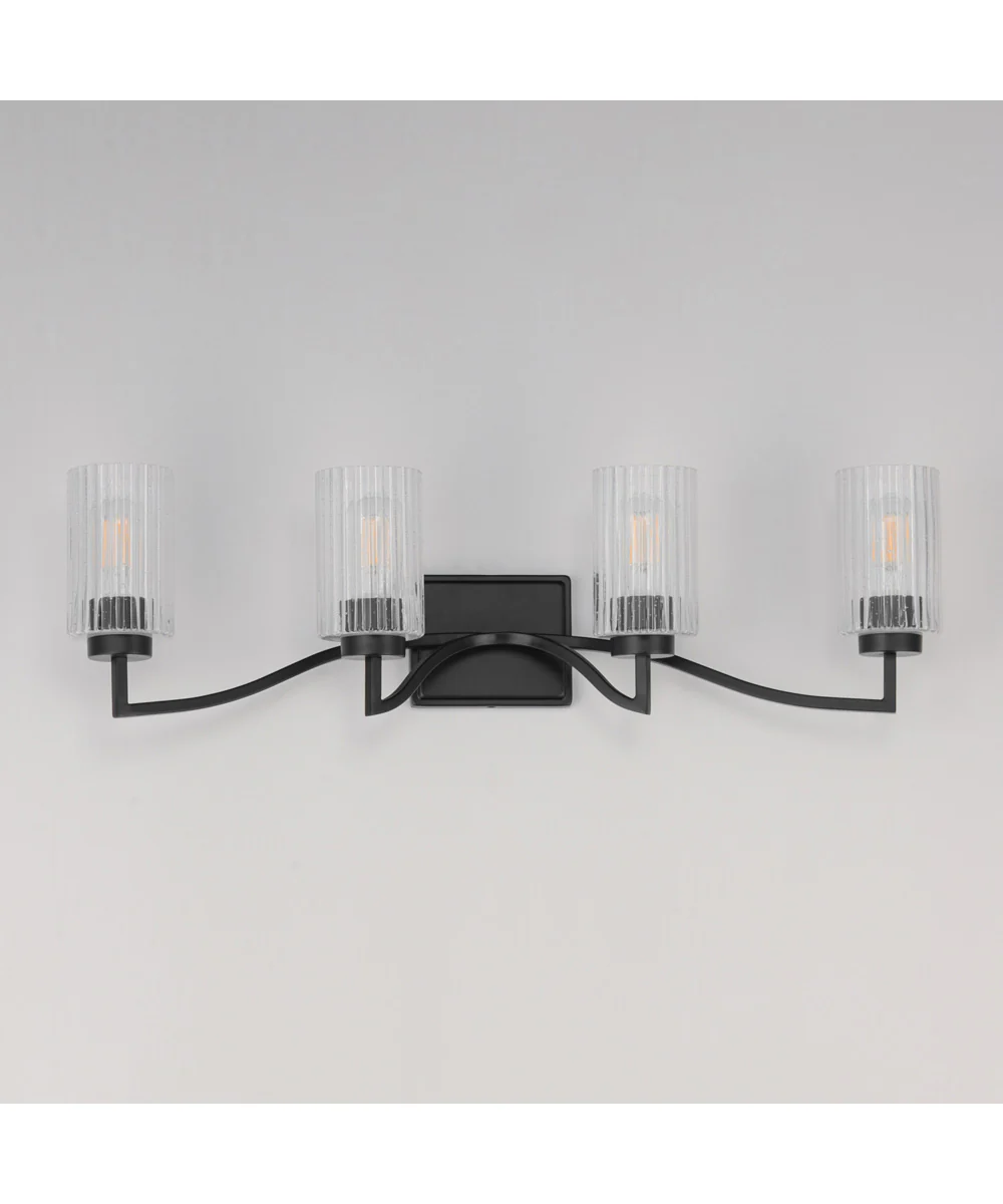 Rigata 4-Light Bath Vanity Black - Image 2