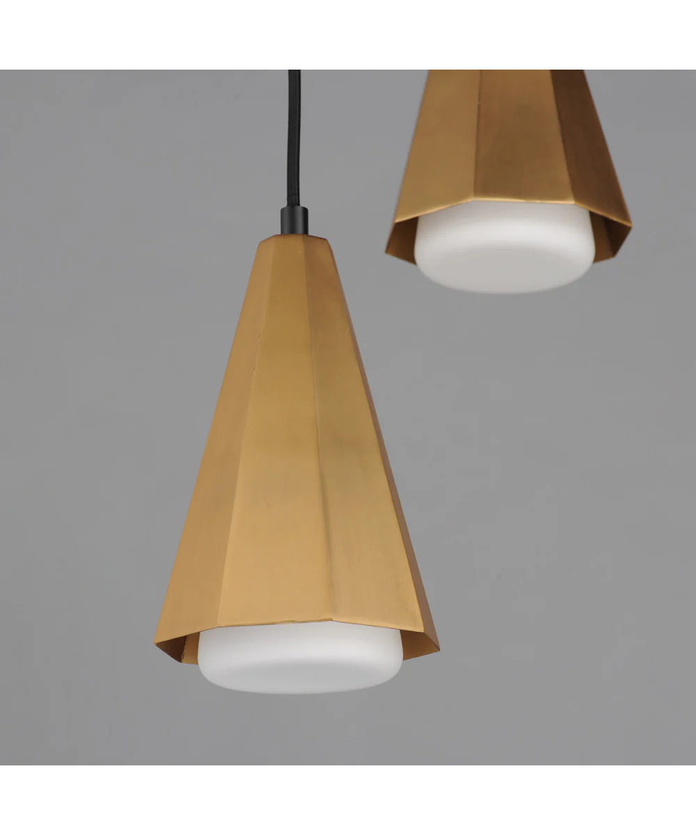 Rizzo 3-Light Pendant Black / Antique Brass - Image 5