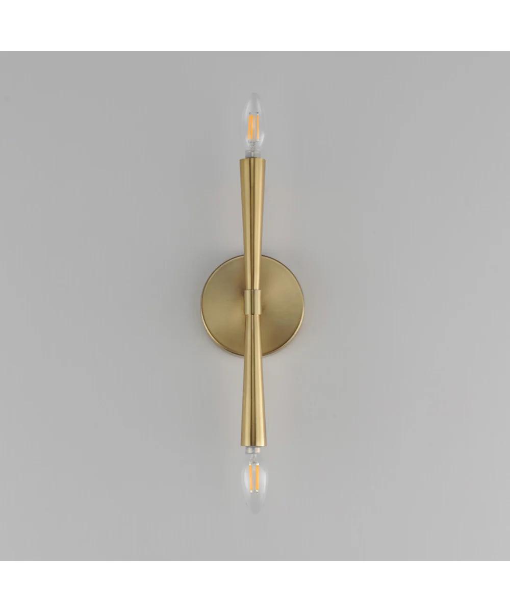 Rome 2-Light Wall Sconce Satin Brass - Image 2