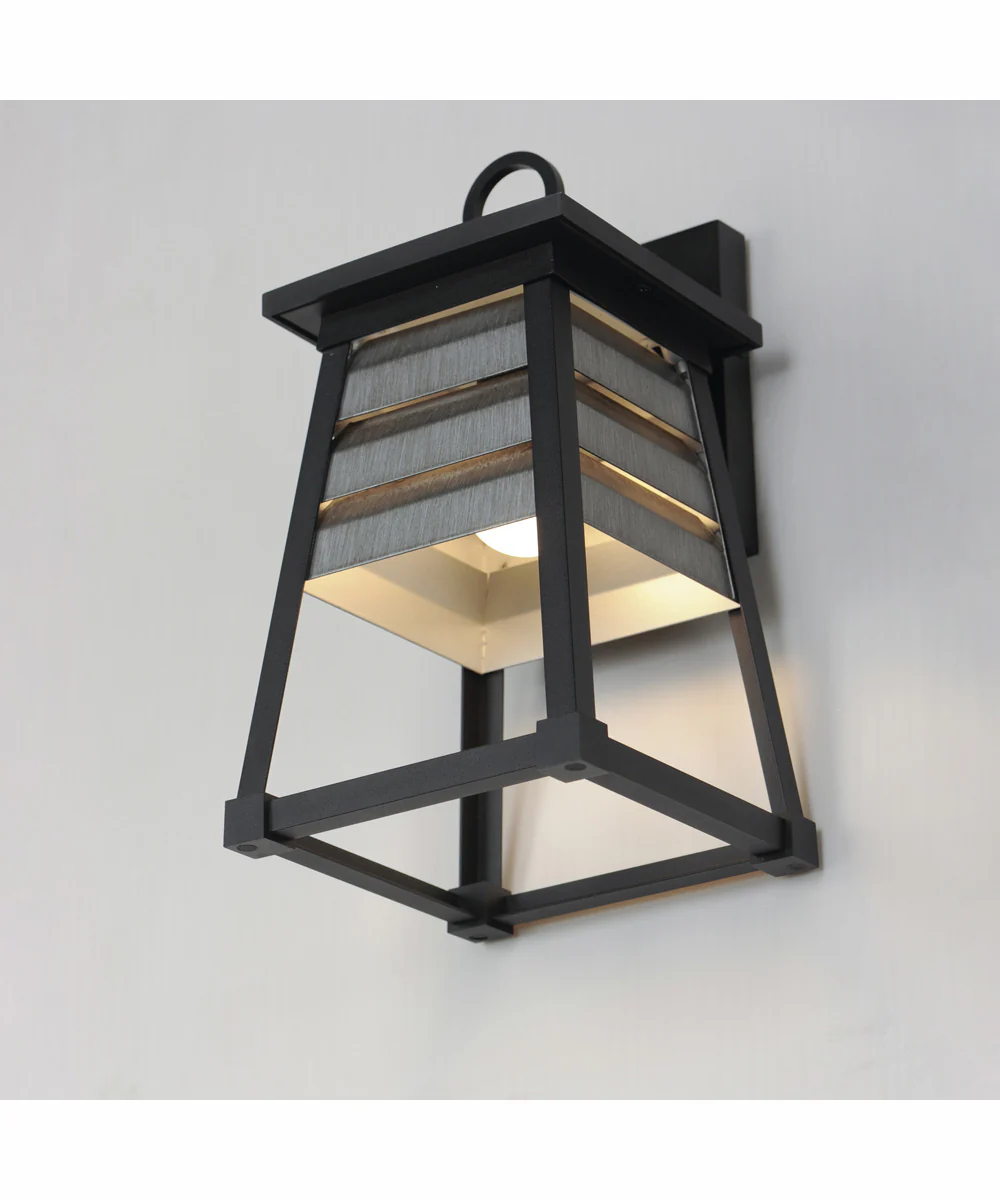 Shutters Vivex 1-Light Small Outdoor Wall Sconce Weathered Zinc/Black - Image 5