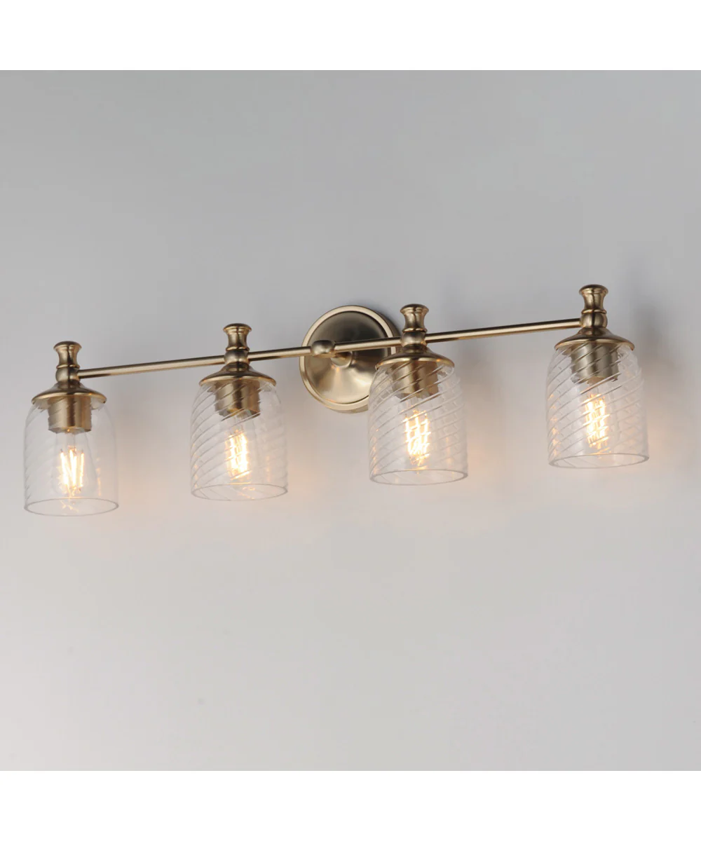 Swirl 4-Light Bath Vanity Satin Champagne - Image 3