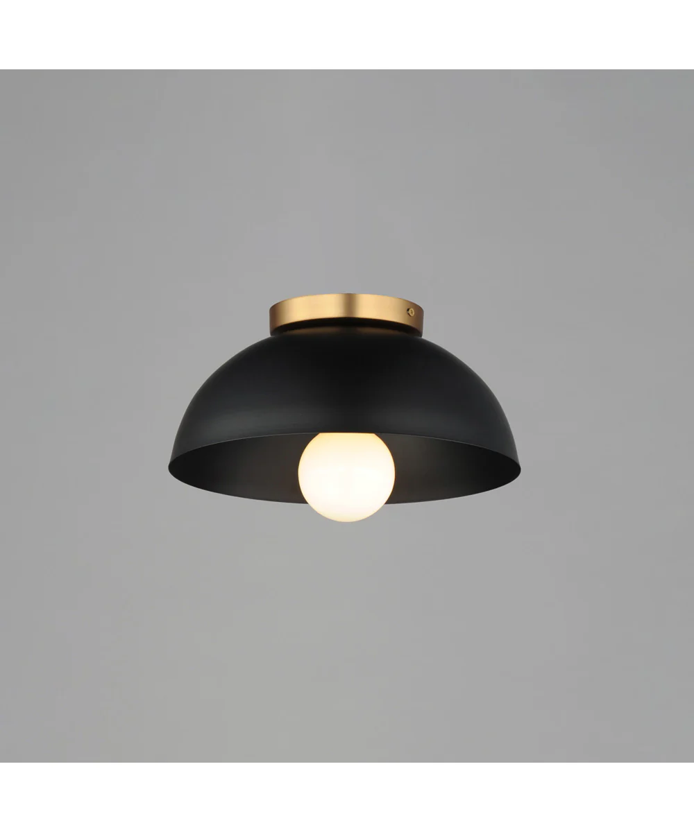 Thelonious 12 inch Flush Mount Black / Natural Aged Brass - Image 2