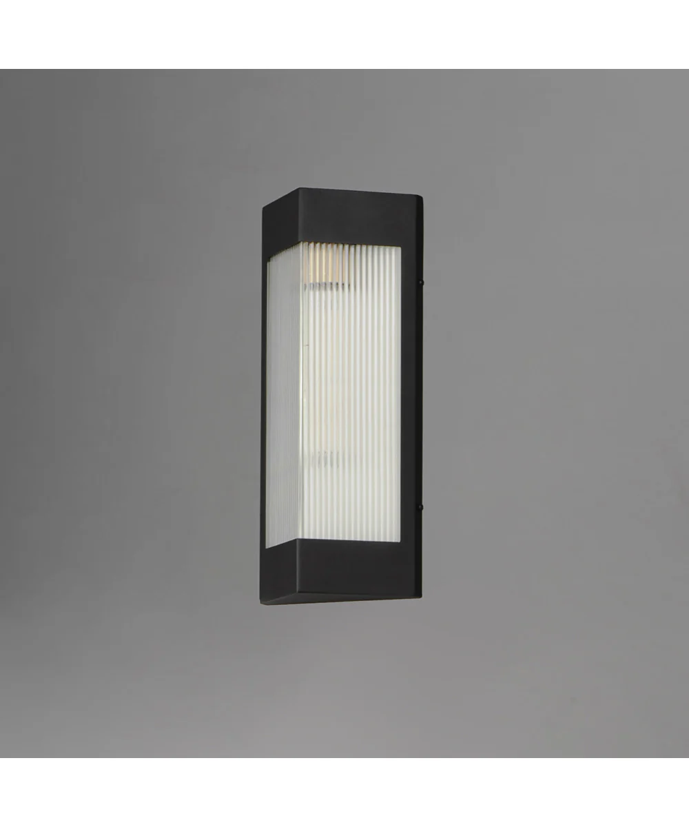Triform 14 inch Outdoor Wall Sconce Black / Antique Brass - Image 3