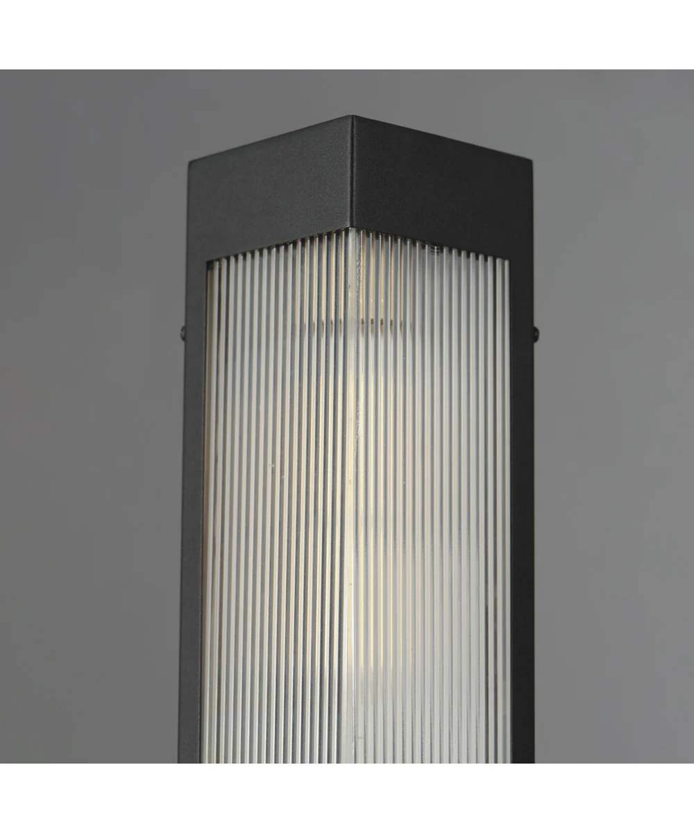 Triform 14 inch Outdoor Wall Sconce Black / Antique Brass - Image 4