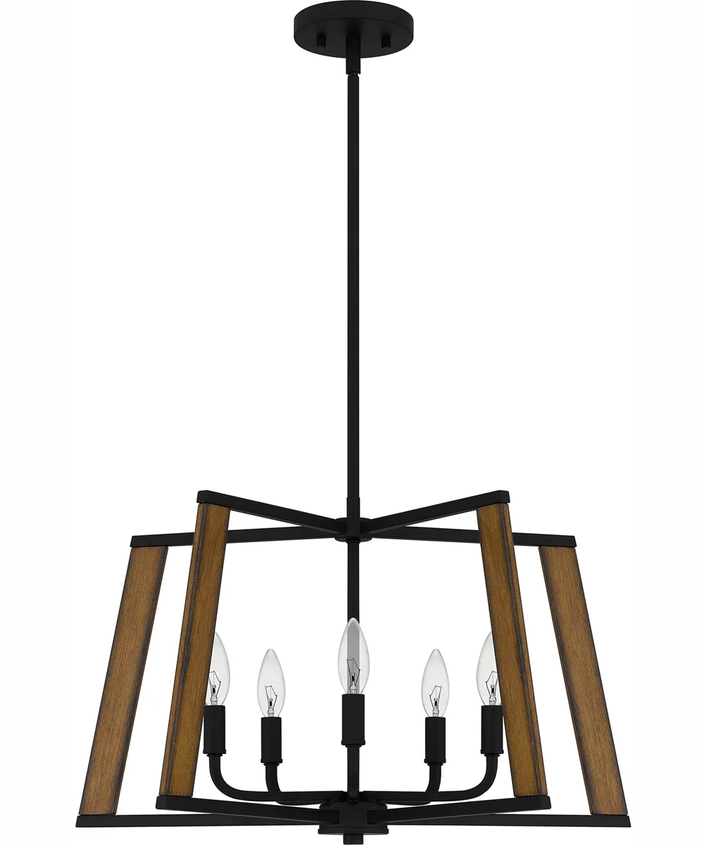 Mayline 5-light Pendant Matte Black - Image 3