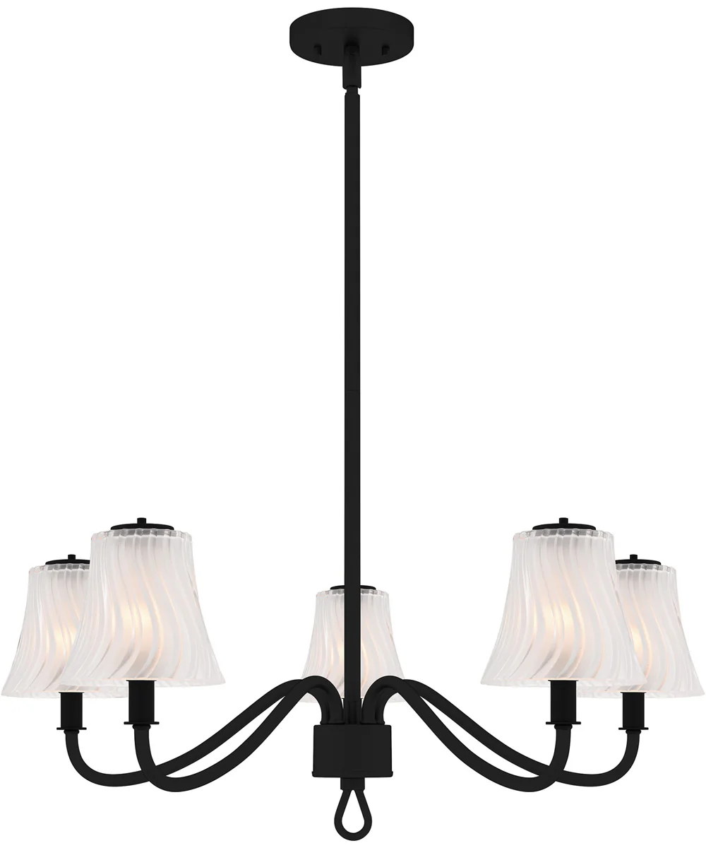 McKinney 5-light Chandelier Matte Black - Image 3