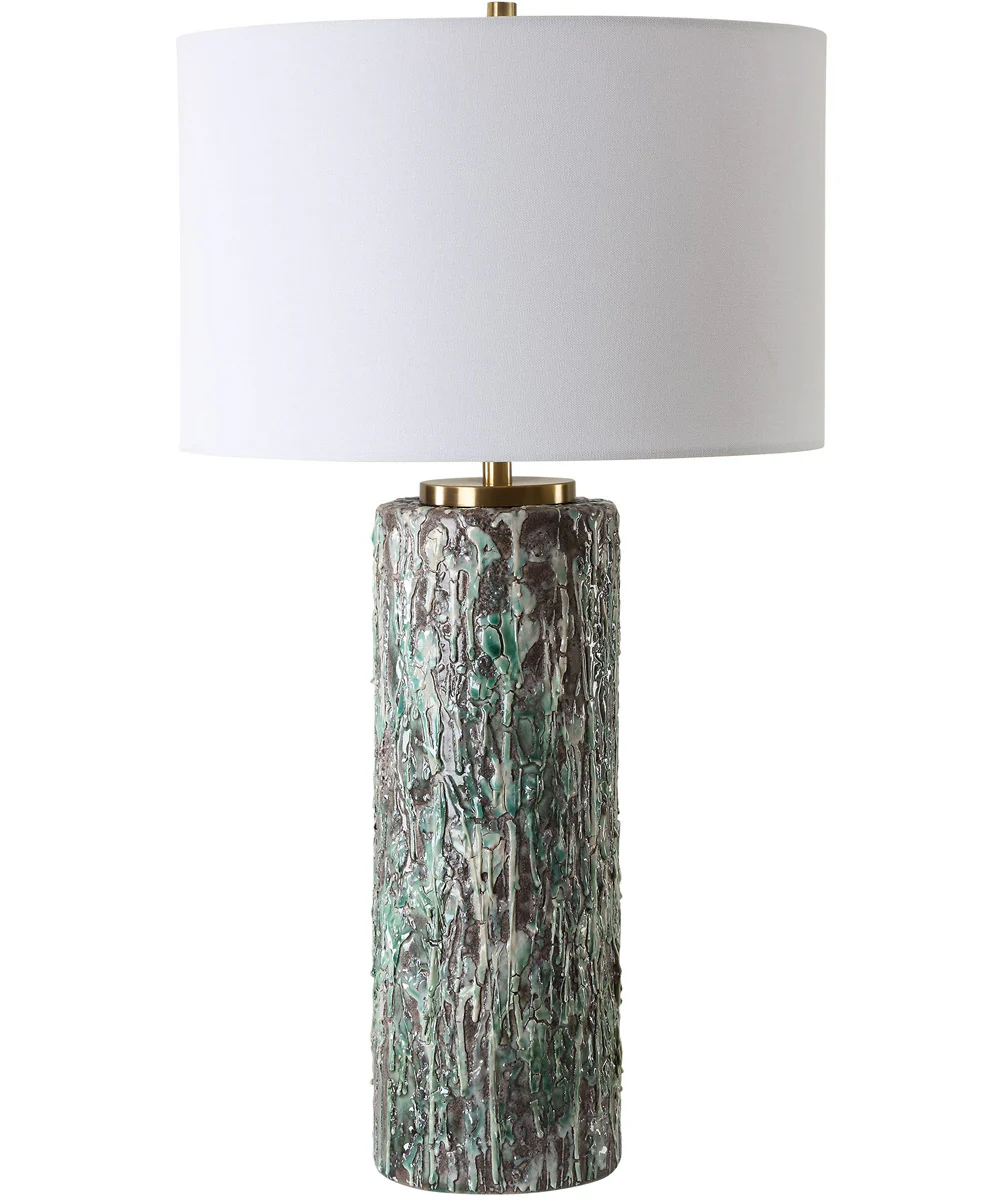 Meltdown Ivory Teal Table Lamp - Image 4