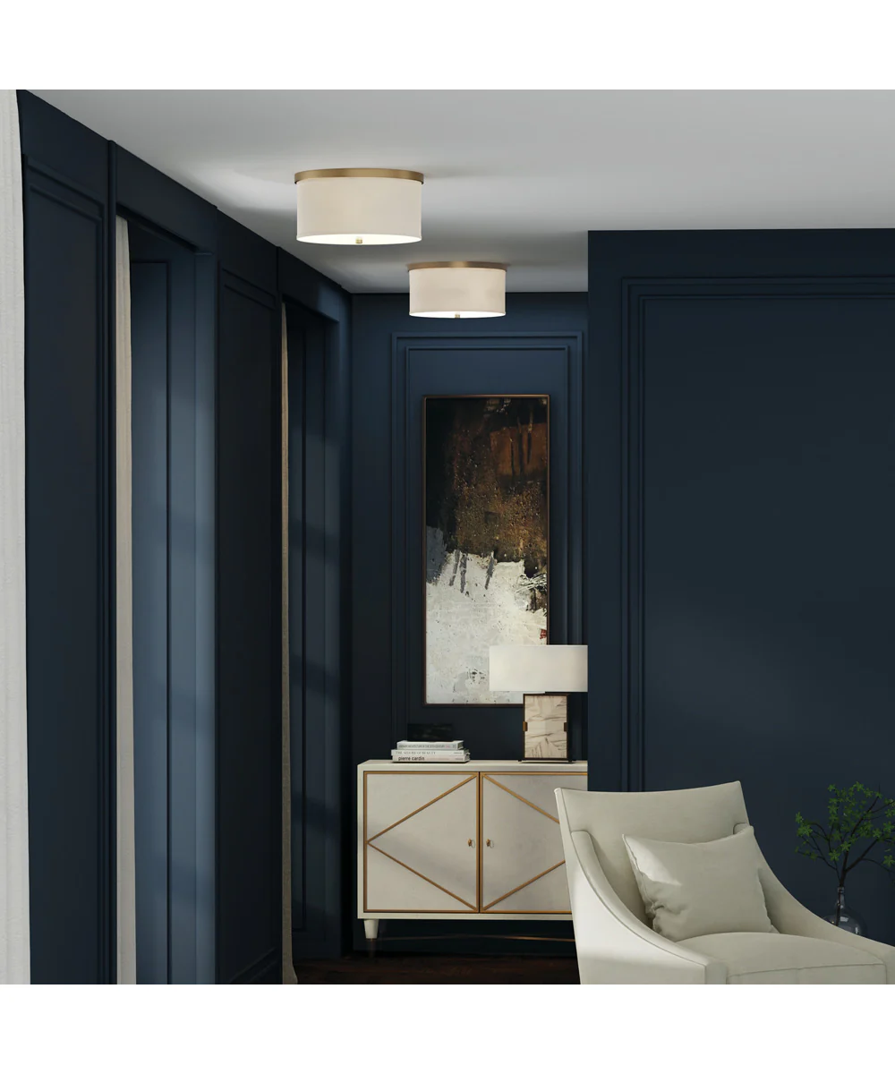 Midtown 3-Light Flush Mount Aged Brass - Image 2