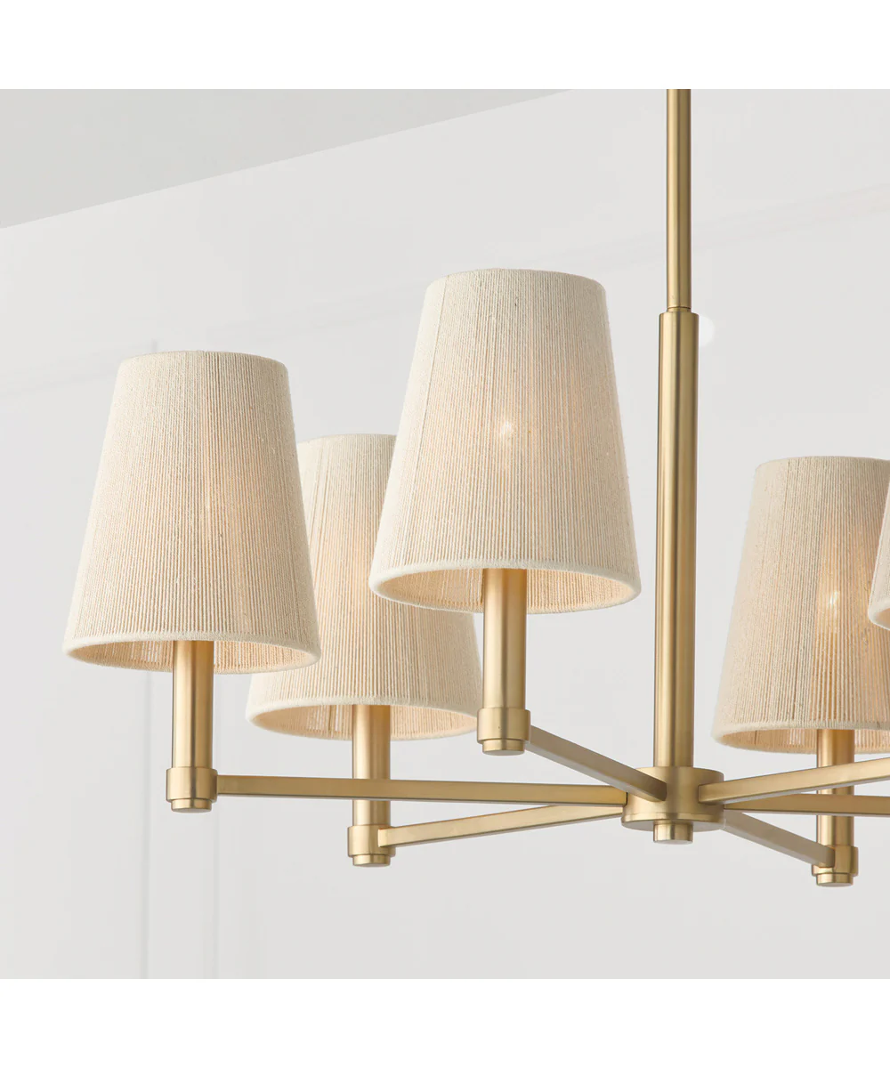 Mira 6-Light Chandelier Matte Brass - Image 4