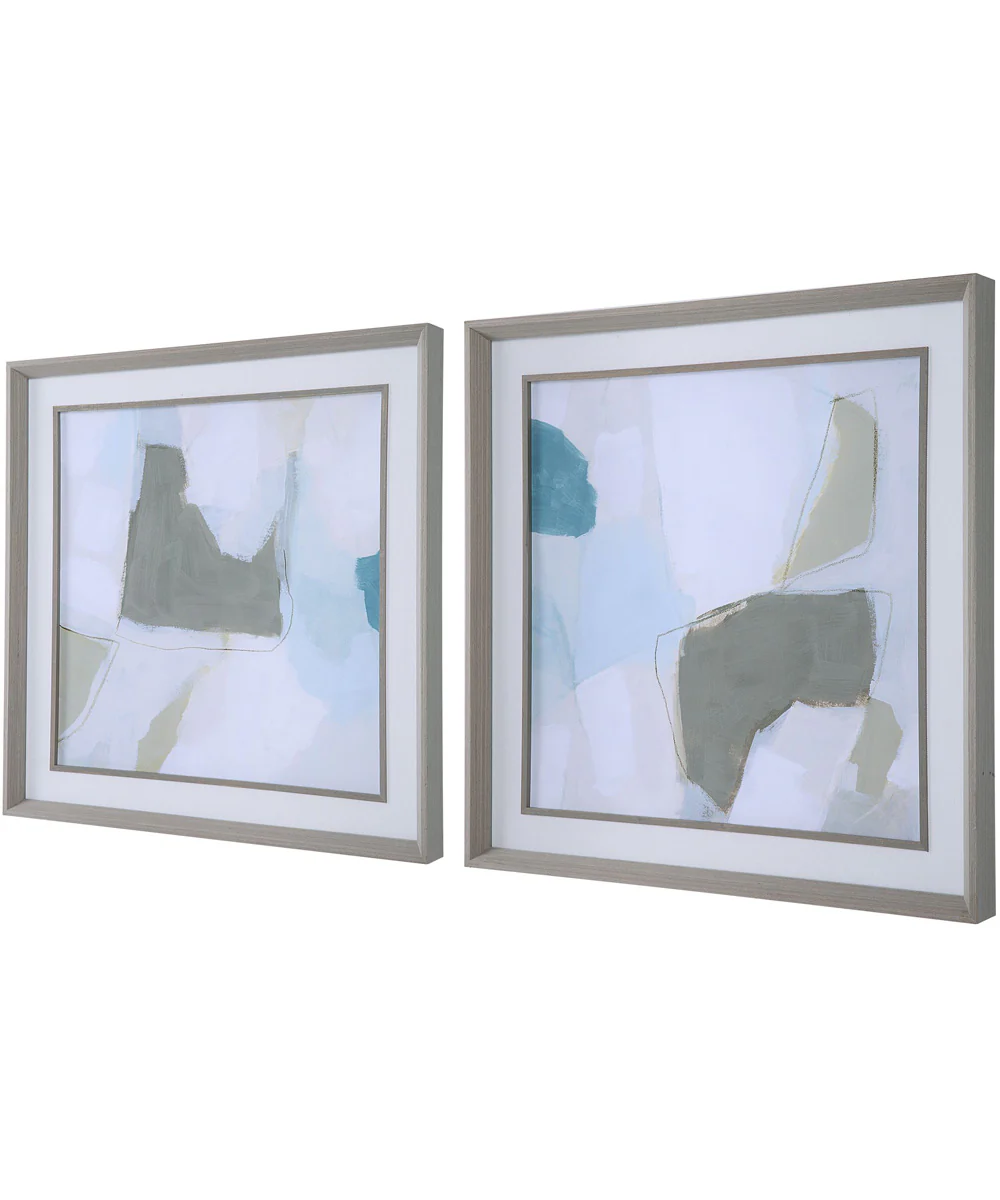 Mist Shapes Framed Prints, Set of 2 - Image 4