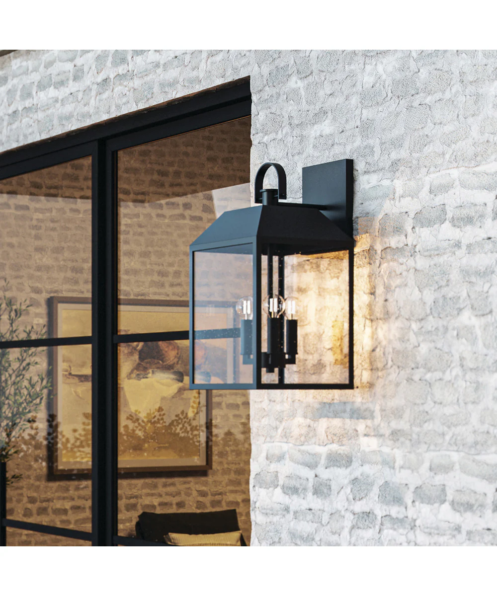 Nelson 3-Light Outdoor Wall-Lantern Black - Image 2