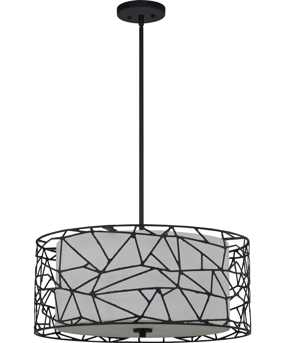 Newcastle 4-light Pendant Matte Black - Image 3