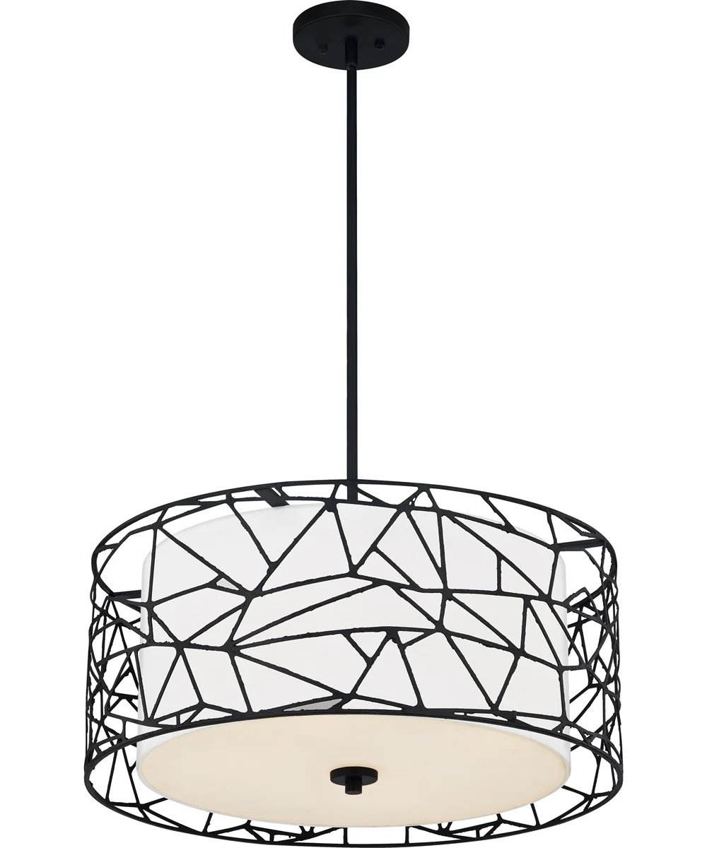 Newcastle 4-light Pendant Matte Black - Image 5