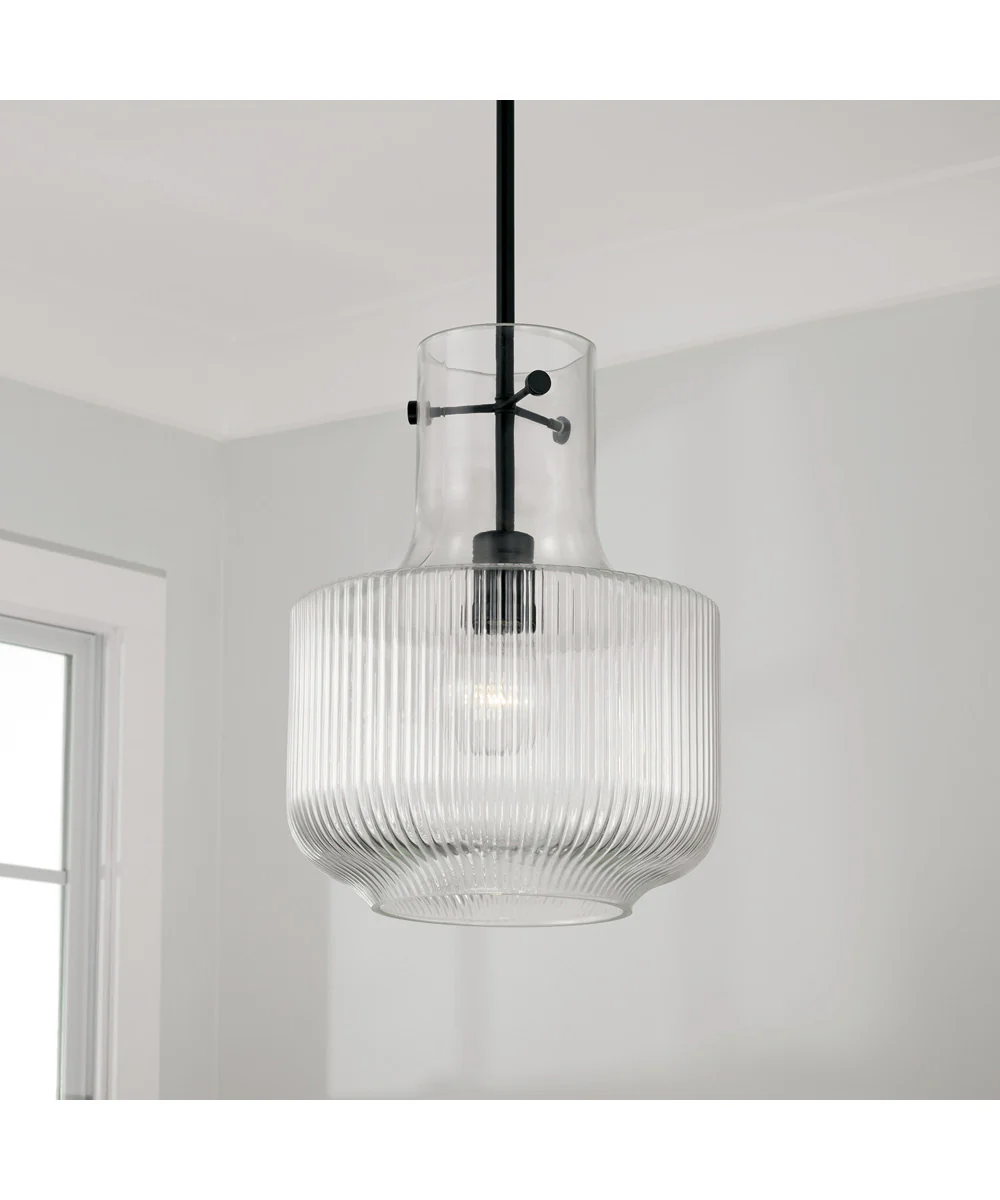 Nyla 1-Light Pendant Matte Black - Image 2