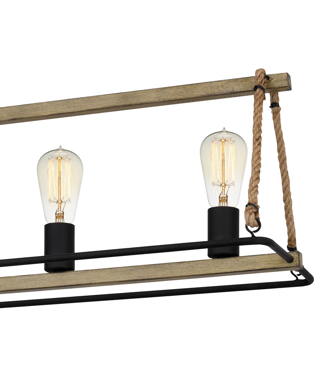 Oak Park Medium 5-light Island Light Matte Black - Image 6