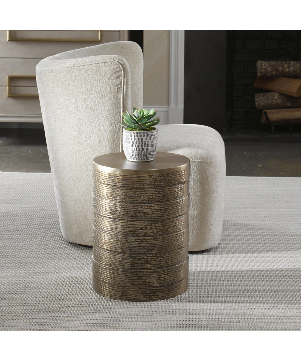 Odin Antique Brass Accent Table - Image 2