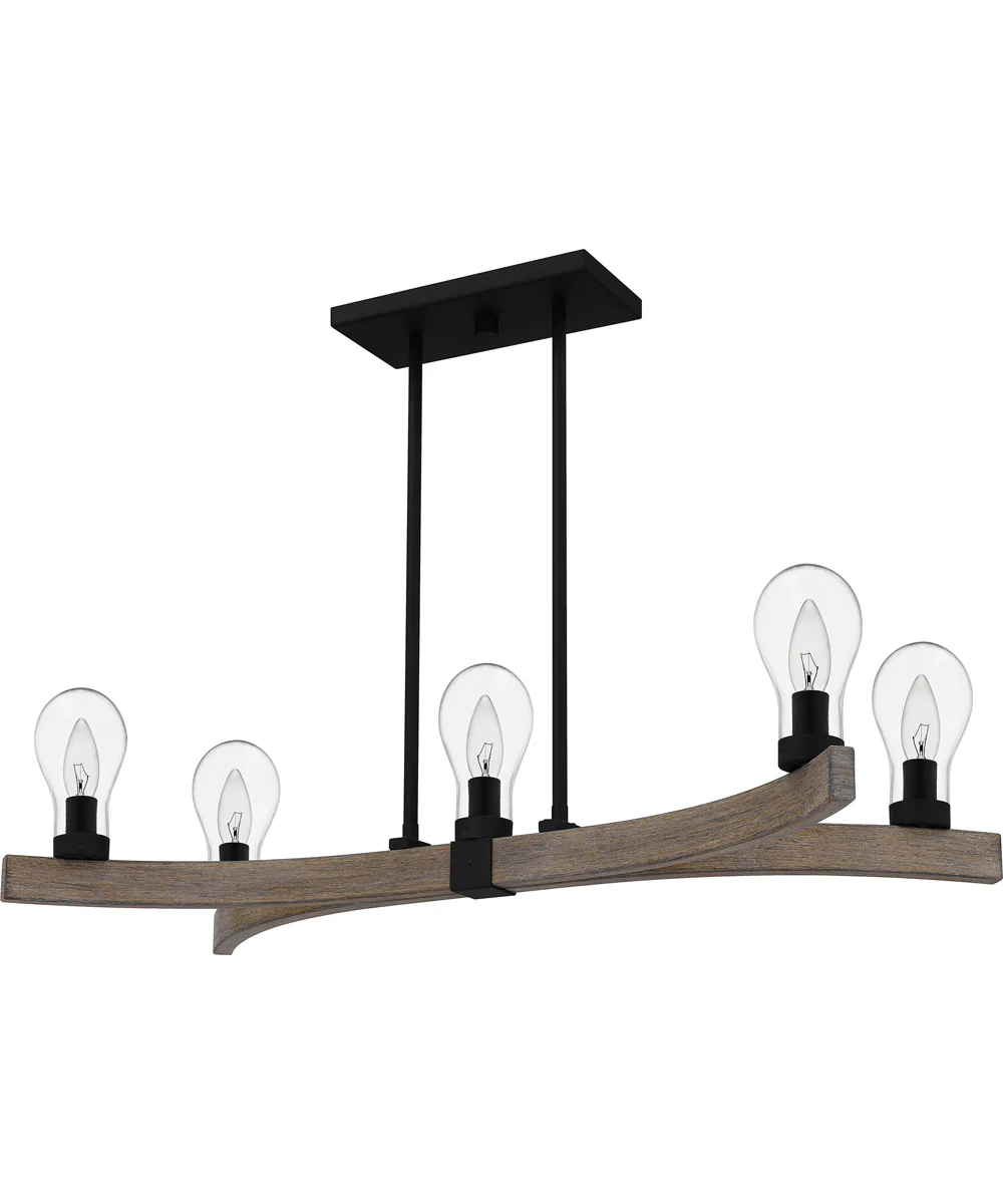 Ojai 5-light Island Light Matte Black - Image 3