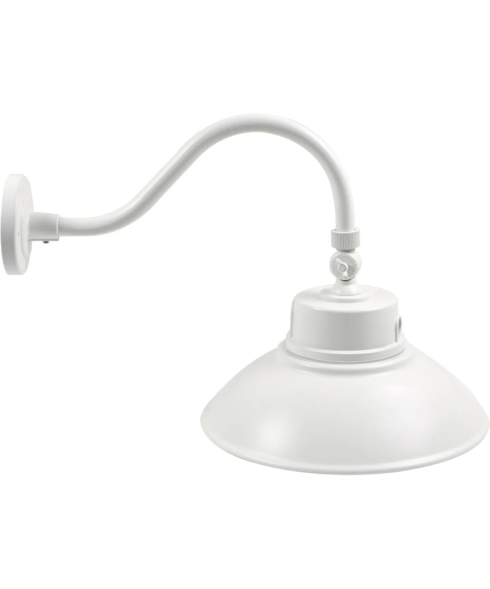 Outdoor Barn Gooseneck Wall Light White Finish, 15"h - Image 2