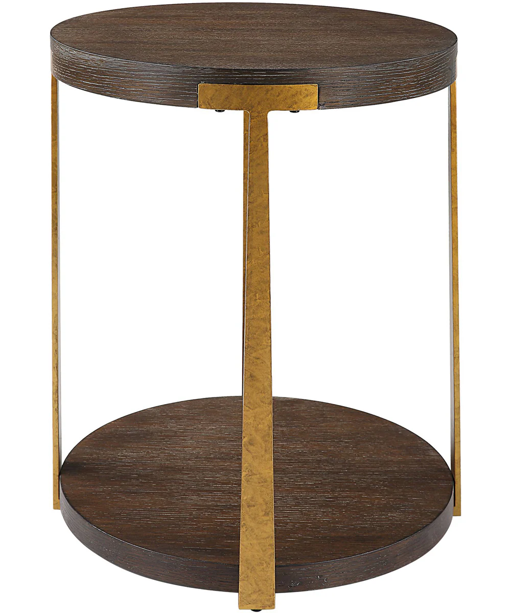Palisade Round Wood Side Table - Image 5