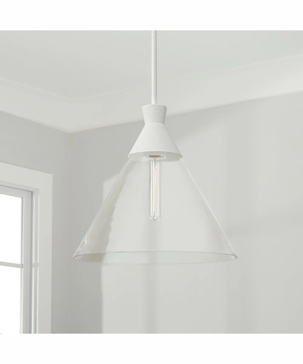 Paloma 1-Light Pendant Textured White - Image 2
