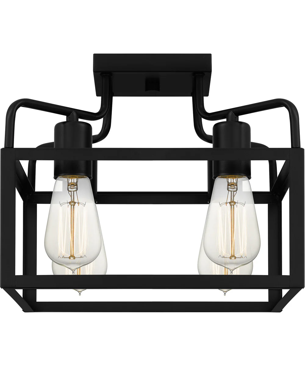 Paulsen 4-light Semi Flush Mount Matte Black - Image 4