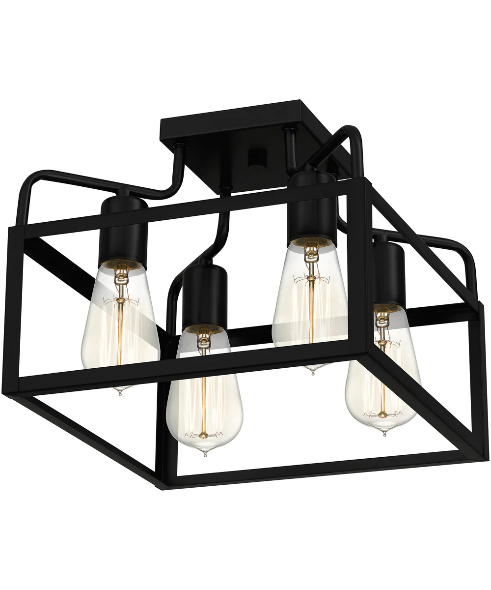 Paulsen 4-light Semi Flush Mount Matte Black - Image 5