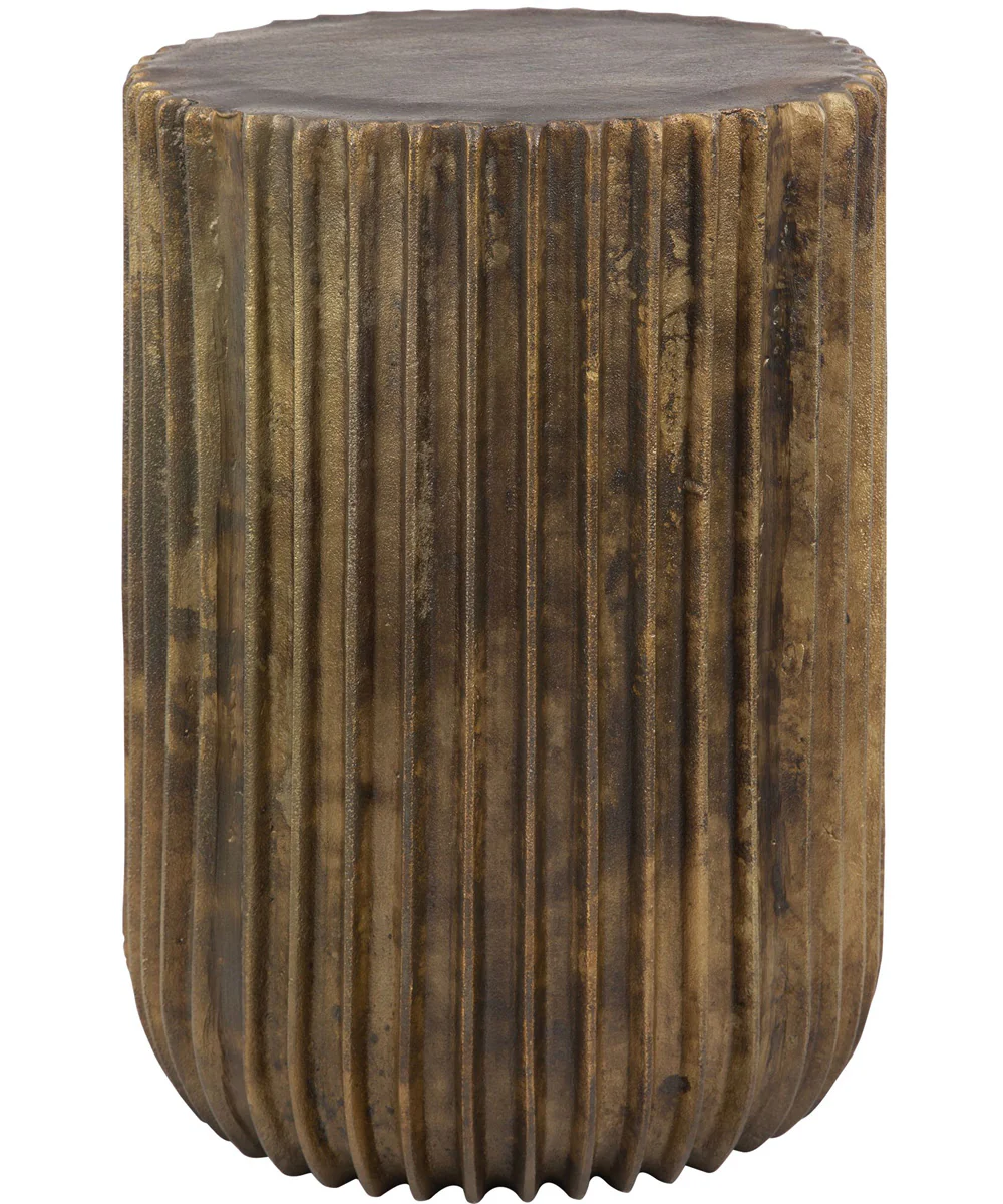 Peaks And Valleys Gold Accent Table