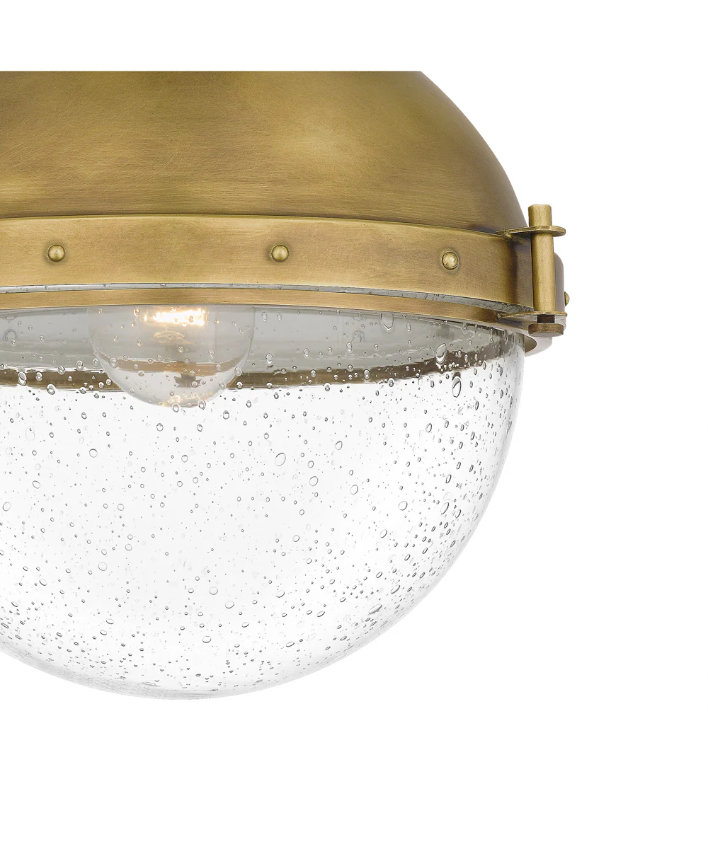 Perrine 1-light Semi Flush Mount Weathered Brass - Image 6