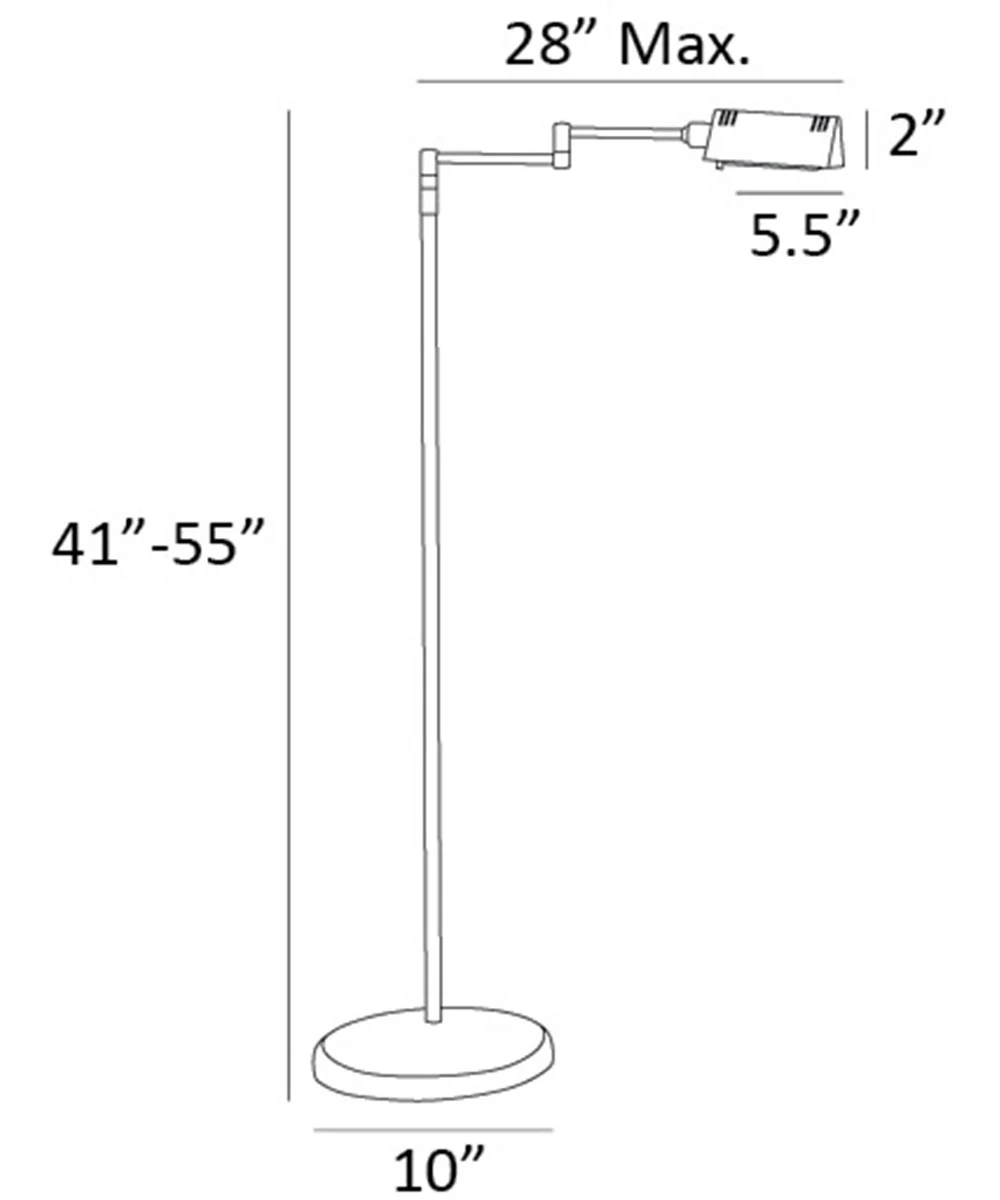 Pharma Collection 1-Light Led Floor Lamp Ab - Image 6