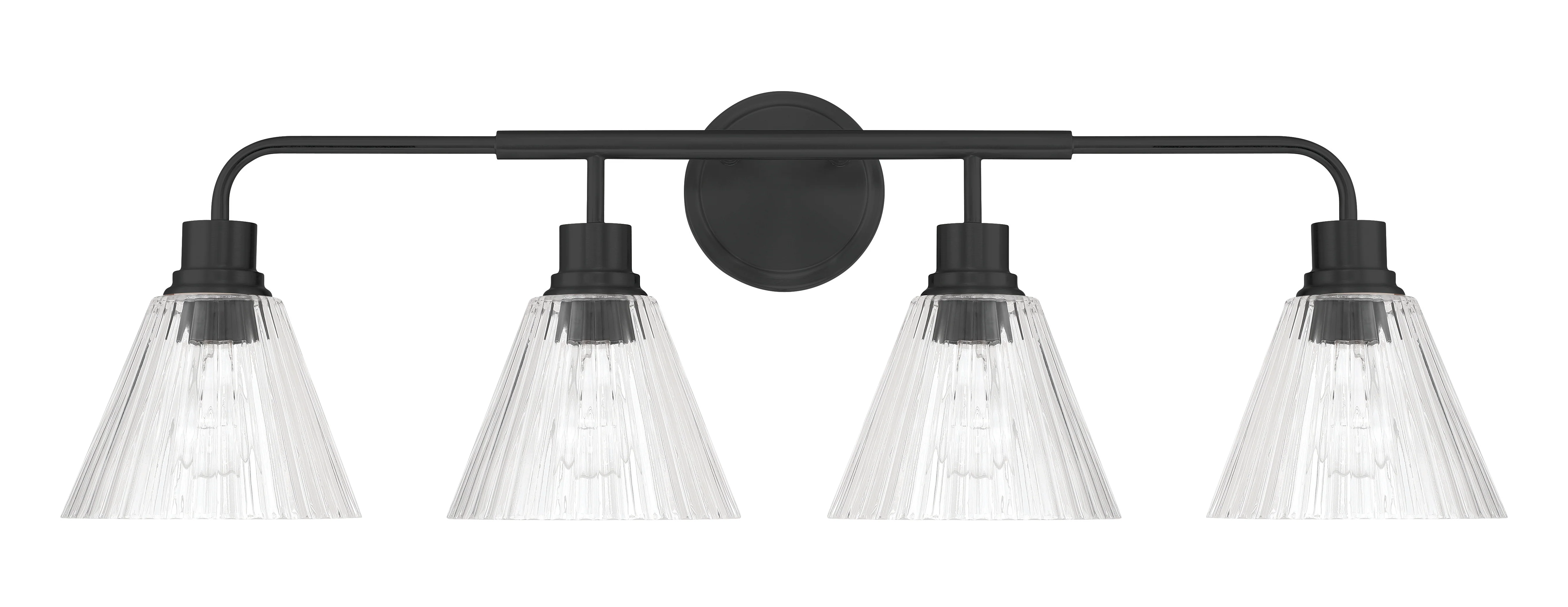 Pleated 4-Light Lighting Flat Black