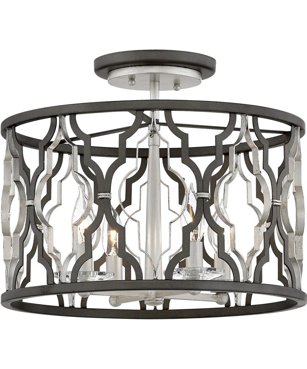 Portico 4-Light Medium Semi-Flush Mount in Glacial