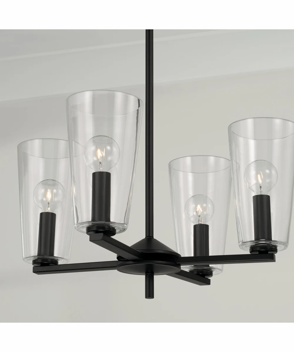 Portman 4-Light Pendant Matte Black - Image 3