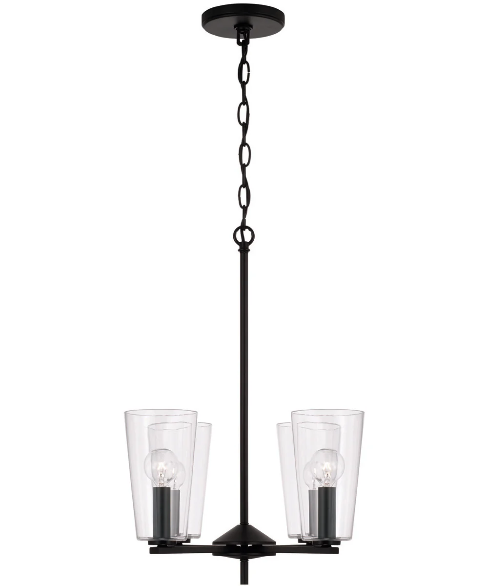Portman 4-Light Pendant Matte Black - Image 4