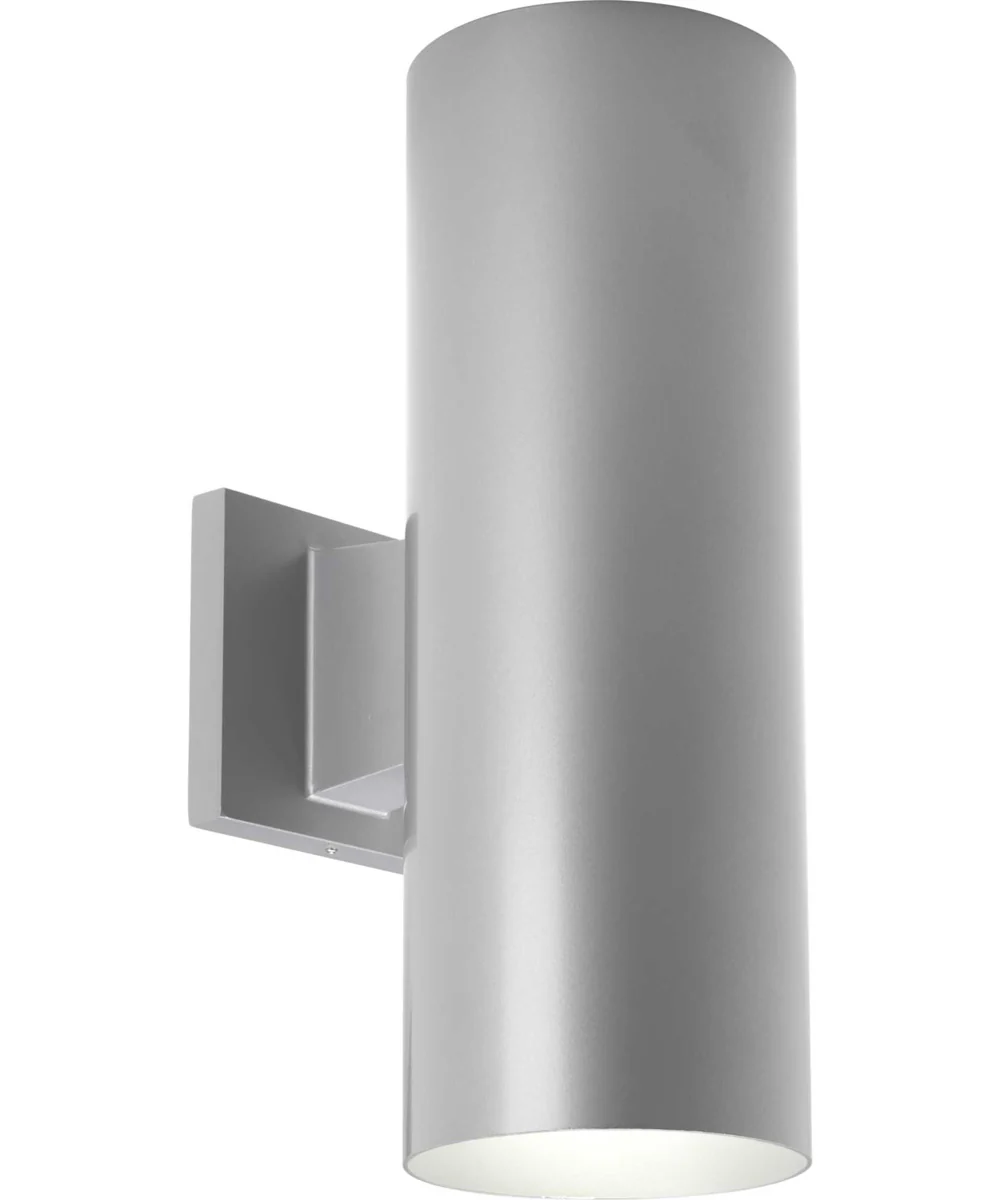 5" Outdoor Up/Down Wall Cylinder Metallic Gray - Image 4