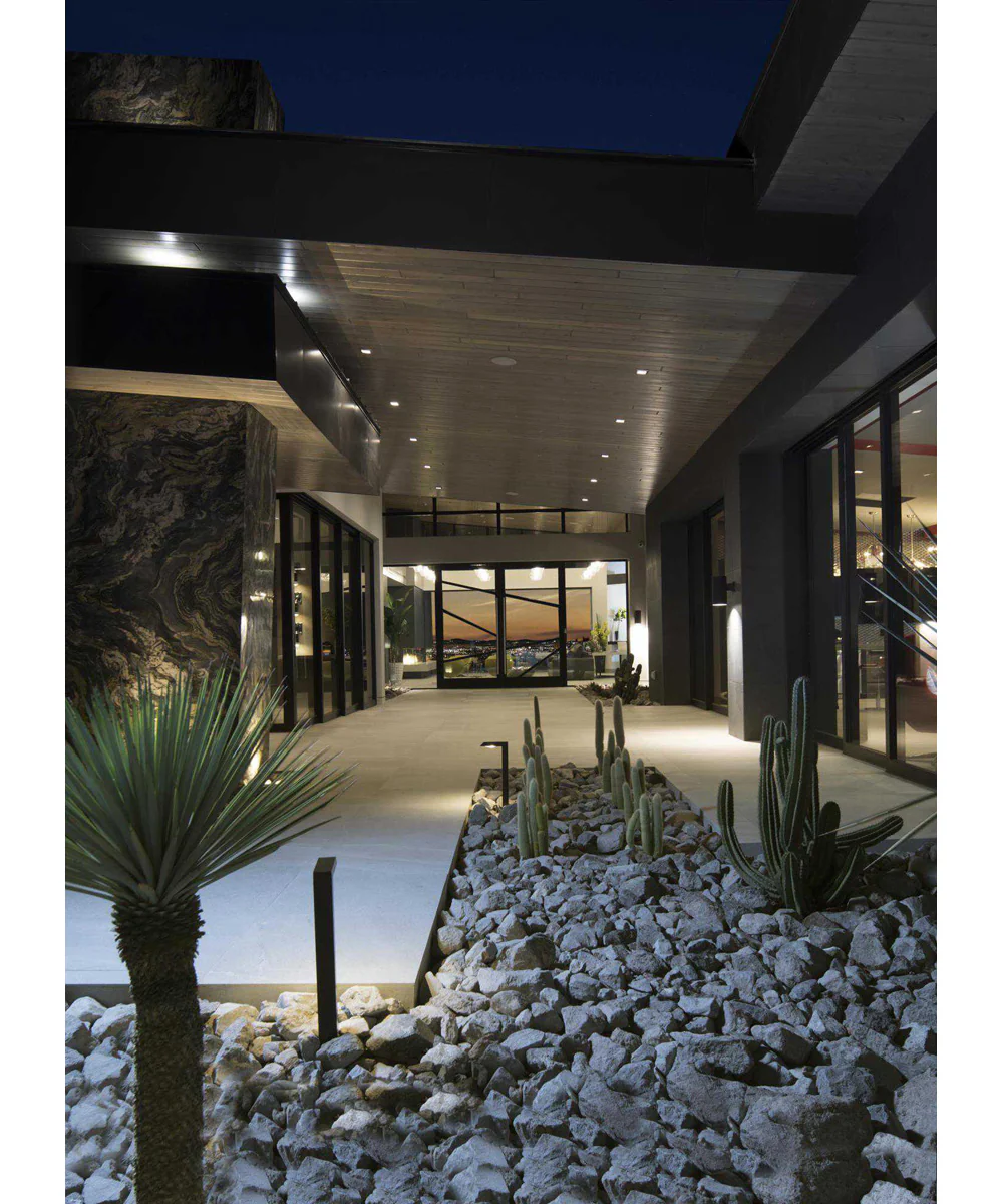 6" LED Outdoor Wall Cylinder Black - Image 2