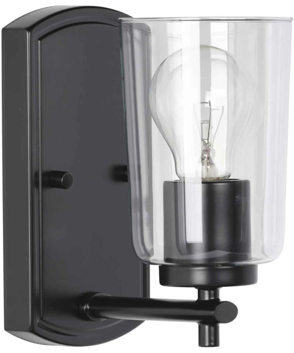 Adley 1-Light Clear Glass New Traditional Bath Vanity Light Matte Black - Image 5