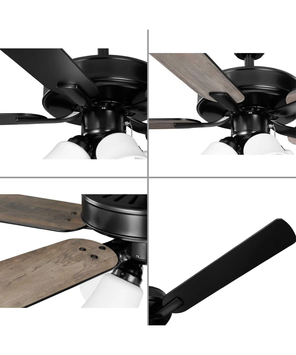 AirPro 52 in. 5-Blade Transitional Ceiling Fan with Light Matte Black - Image 2