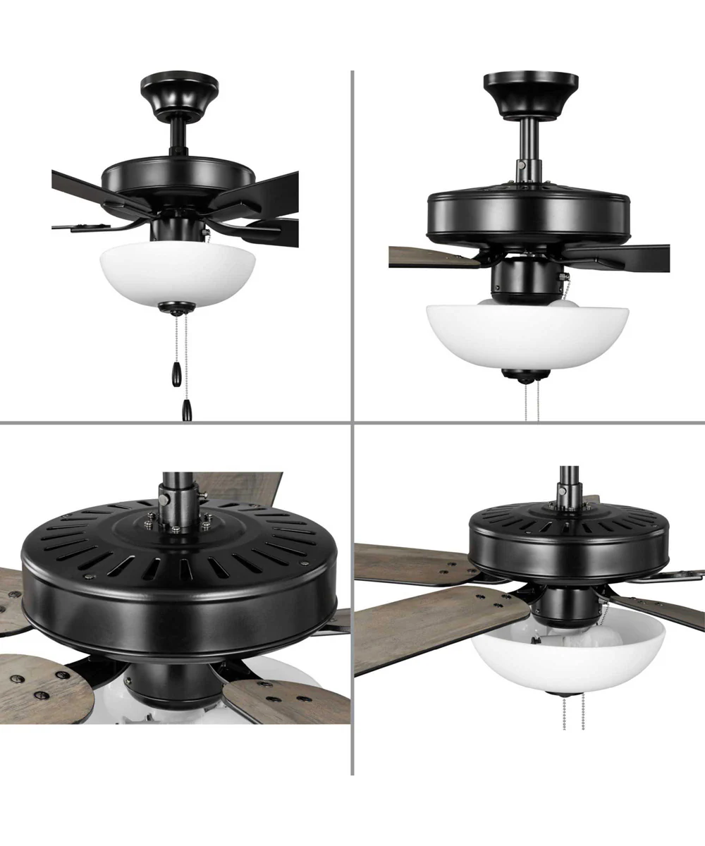 AirPro 52 in. 5-Blade Transitional Ceiling Fan with Light Matte Black - Image 4