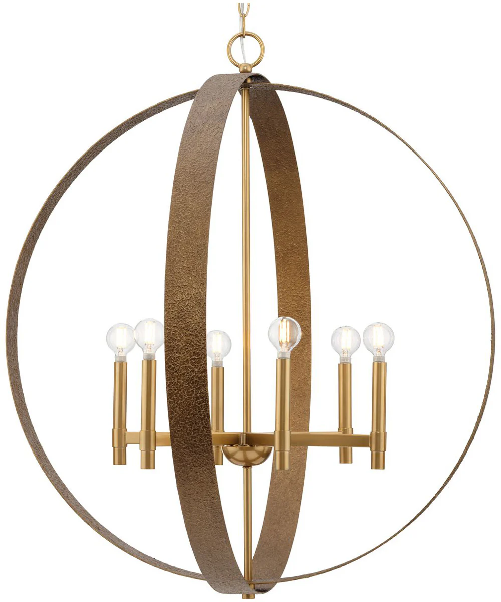 Allegheny 6-Light Pendant Soft Gold