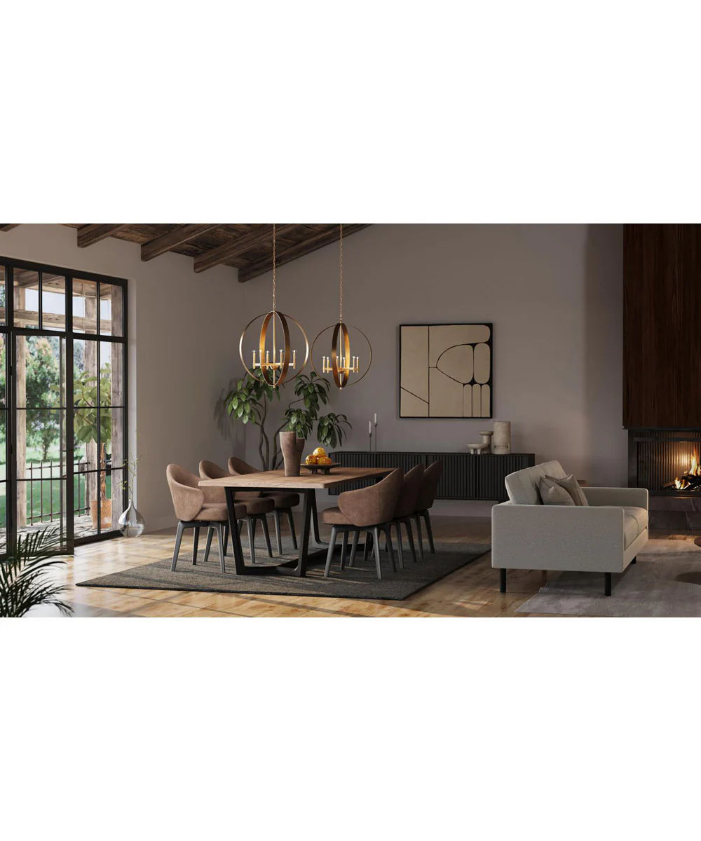 Allegheny 6-Light Pendant Soft Gold - Image 3