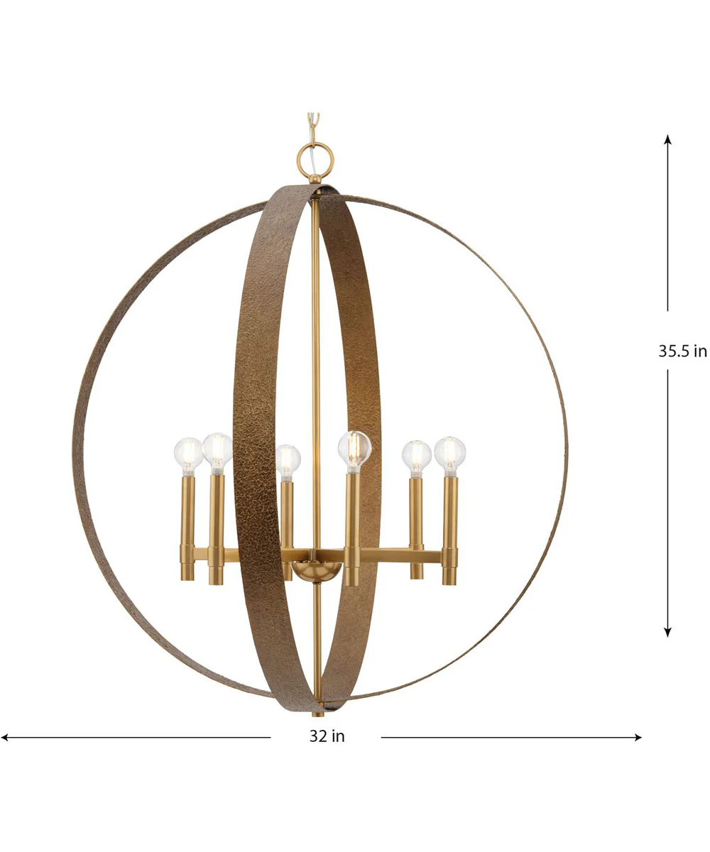Allegheny 6-Light Pendant Soft Gold - Image 4