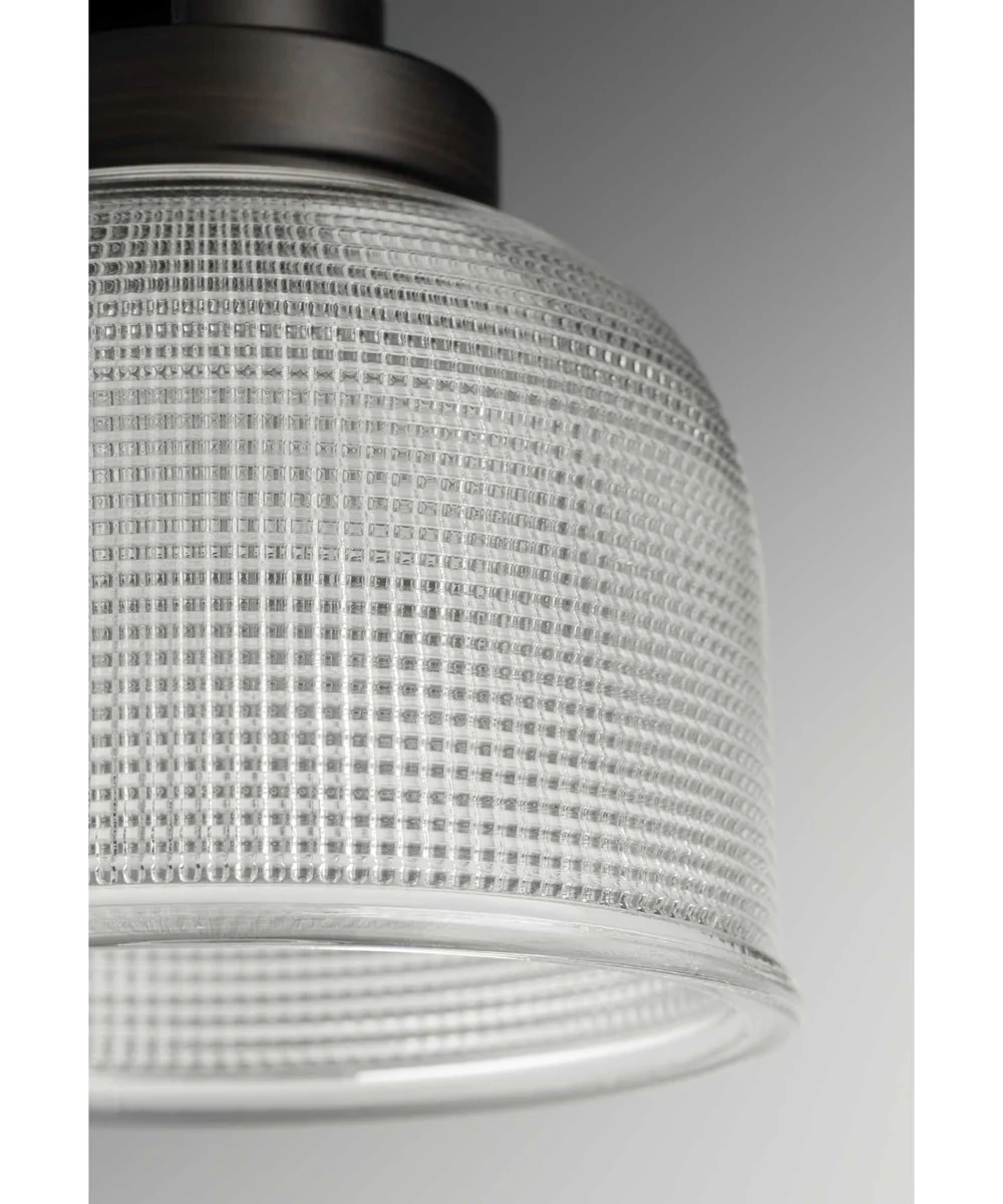 Archie 1-Light Clear Prismatic Glass Coastal Pendant Light Venetian Bronze - Image 7