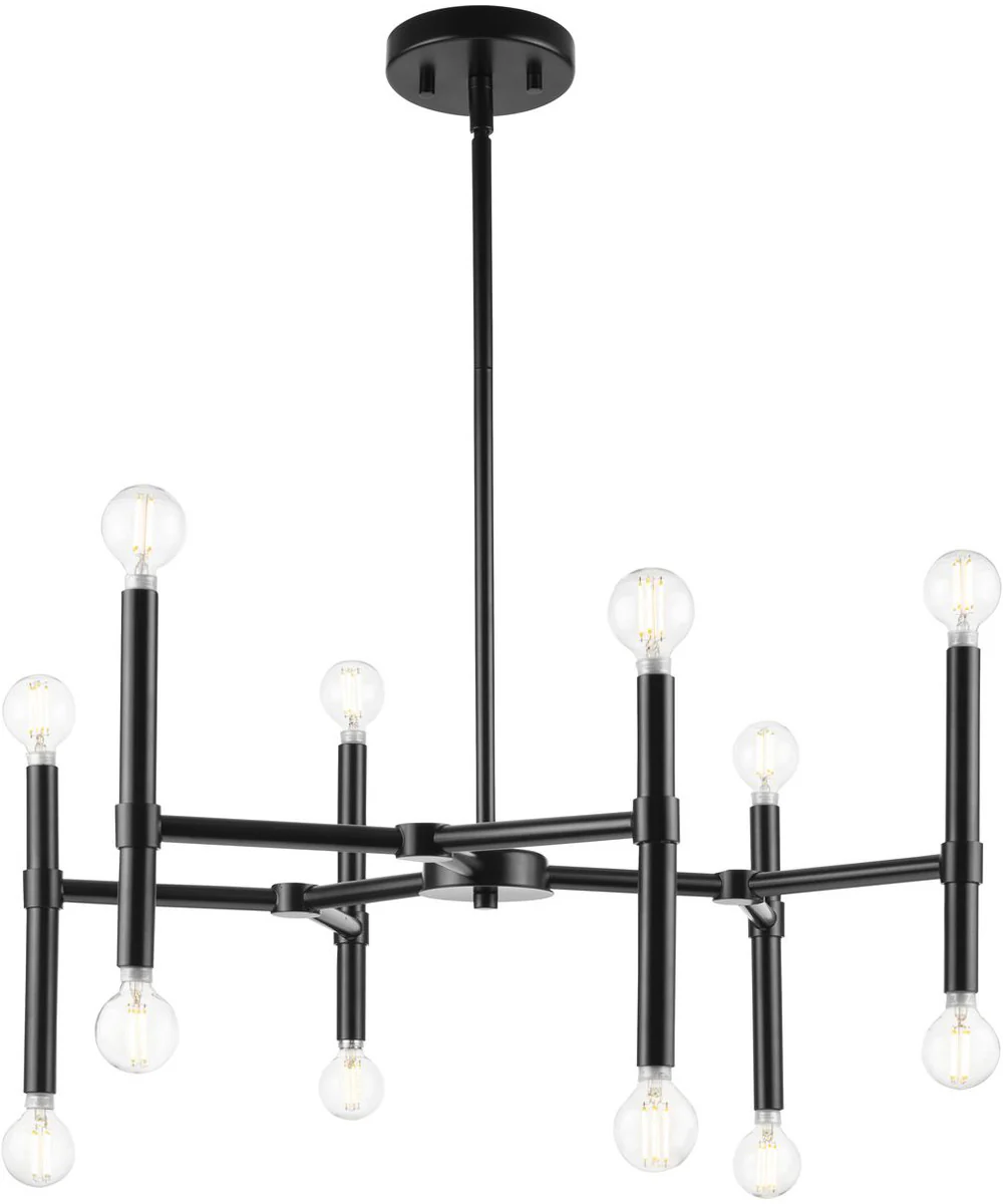 Arya 12-Light Chandelier Matte Black - Image 4