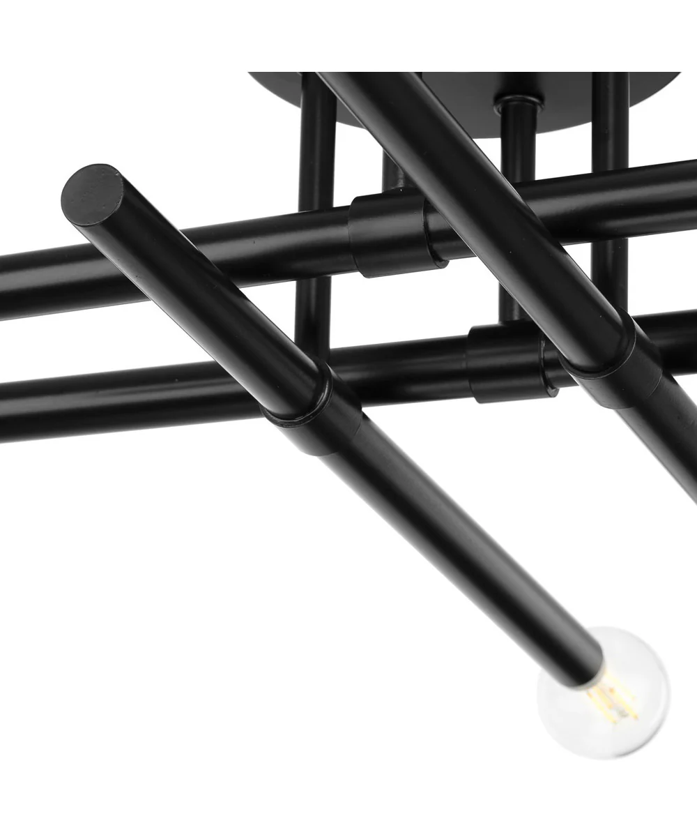 Arya 4-Light 20" Semi-Flush Mount Light Matte Black - Image 8