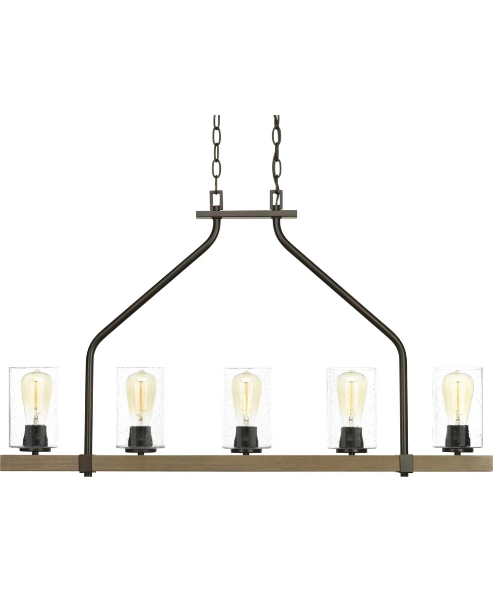 Barnes Mill 5-Light Linear Chandelier Antique Bronze - Image 2