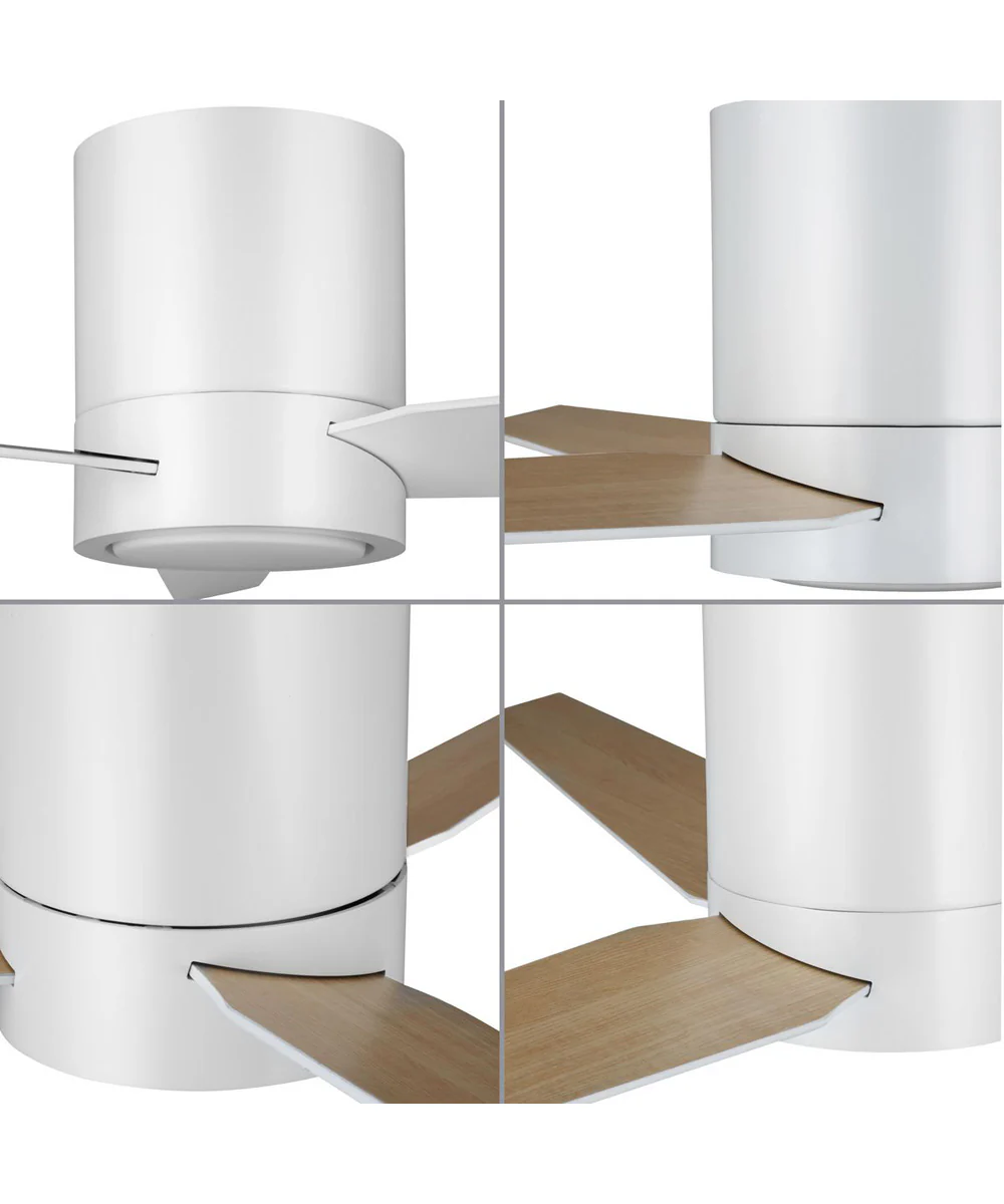 Braden 56" 3-Blade Indoor Hugger Ceiling Fan Satin White - Image 7