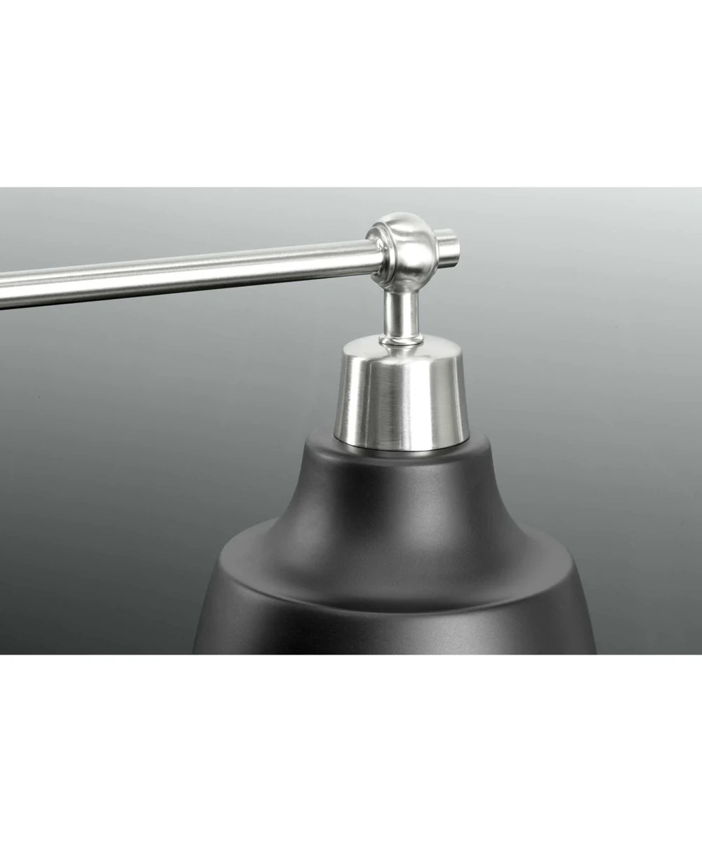 Bramlett 2-Light Graphite Metal Shade Coastal Bath Vanity Light Brushed Nickel - Image 2